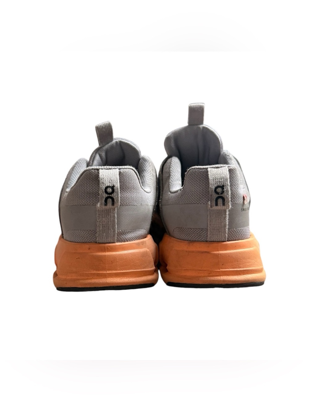 On Running kids Sneakers in Light Gray with Orange Sole - Picture 4 of 5